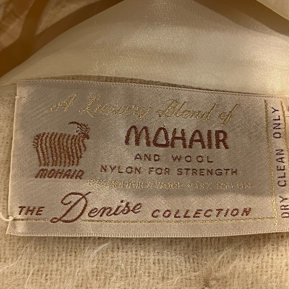 MILLER’S Vintage Mohair & Wool Button Down Long Coat See Measurements - Picture 8 of 9